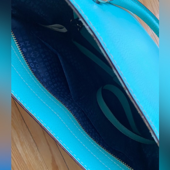 Kate Spade 12.5 inch teal handbag - Picture 6 of 9